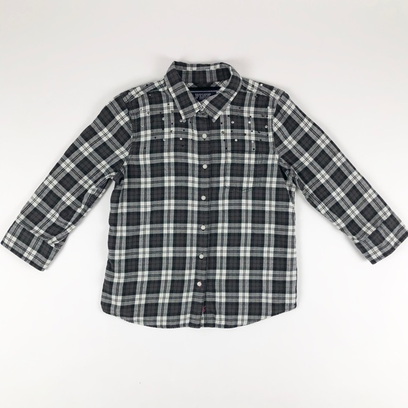 PINK Victoria’s Secret Bling Grey Flannel Shirt - Picture 1 of 8